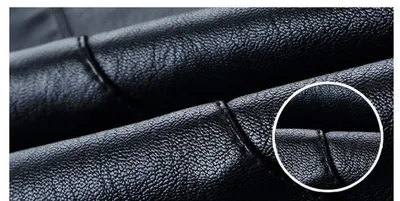Men's Thin Baseball Collar PU Leather Jacket