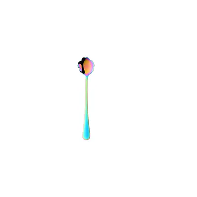 Stainless Steel Sunflower 304 Color Titanium Plated Lace Spoon