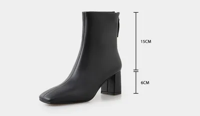 Elegant Intellectual And Simple Basic Cowhide Boots