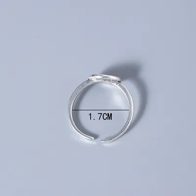 New Compass Hollow Ring Silver Adjustable Directional Ring