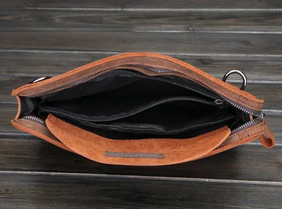 Men's business leather shoulder bag