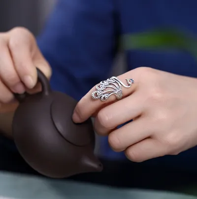 Fashionable personality exaggerated peacock ring