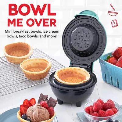 Waffle Bowl Maker - Even Heating Kitchen Gadgets, Electric Nonstick Waffle Cone Bowl Machine, Sturdy Easy To Use Design, Dessert Cooking Tool, For Kitchen Birthday Christmas Party Holiday Snack Breakf