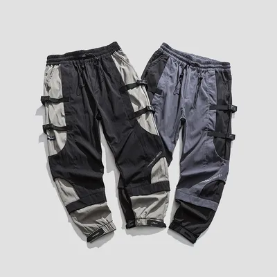 Men's Buckle-foot Personality Buckle Belt Overalls