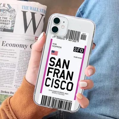 Creative Airplane Ticket Fashion Phone Case