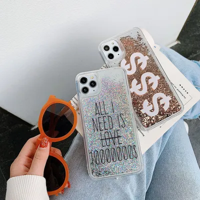 Liquid quicksand dynamic mobile phone case