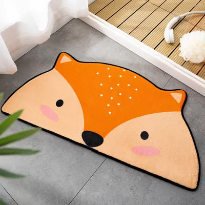 Cartoon Shaped Floor Mat Bedroom Entrance Carpet Semi-circle Floor Mat