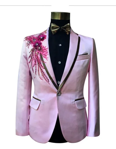 Men's Fashion Personality Suit Slim Three Piece