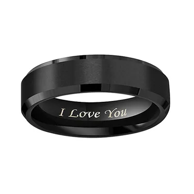 Lovers' Titanium Steel Frosted Ring