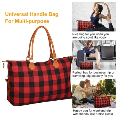 1Pc Women Duffle Bag Travel Luggage Bags Weekend Overnight Bag Tote Bags Shoulder Handle Bags Portable Diaper Bag