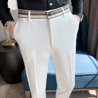Men's Slim Pencil Pants Thin Casual Boys