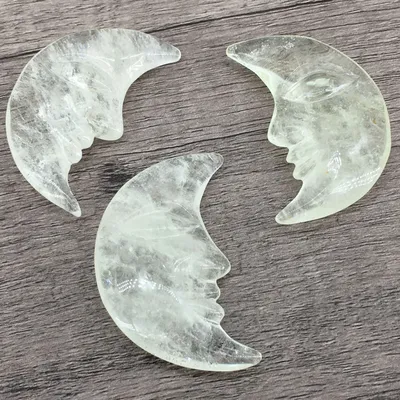5CM Citrine Moon Face Craft Gift Small Ornament