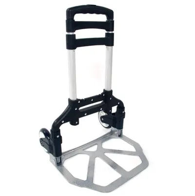 Portable, Foldable, Telescopic Trolley Trolley, Trolley, Luggage Cart, Black