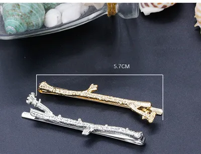 Metal branch women's hair clip