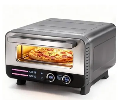 Indoor Pizza Oven, 1600-watt Electric Pizza Oven, With 6 Preset Modes, Suitable For 12-inch Pizzas