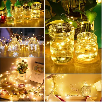 1-30x Fairy Lights Waterproof String Lights DIY Wedding Xmas Party Jars Crafts--Cold White 5M50 Lamp