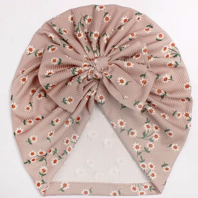 Polyester Baby Bow Hat Creative Printing Girls' Hat Infants Baby Hat