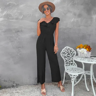 European And American Women's Fashion Slim Waist Jumpsuit