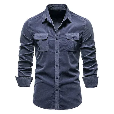 Japanese Corduroy Men's Business Slim Casual Shirt
