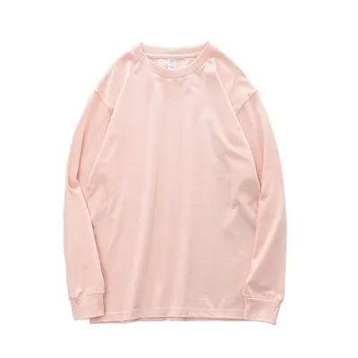 Pure Cotton Loose Sweater Solid Color Bottoming Shirt