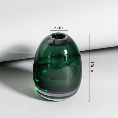 Japanese Simple Flower Arrangement Craft Glass Vase Ornament