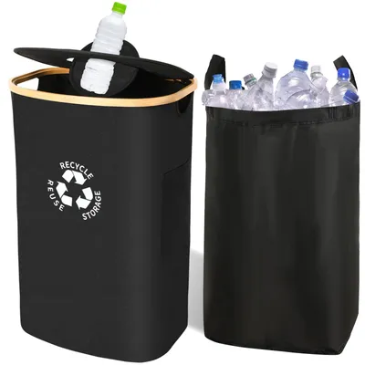 Storage Bottle Container With Lid, Storage Bottle Storage Recycling Container Kitchen Storage Bottle Storage Large Capacity,442-6786-MG