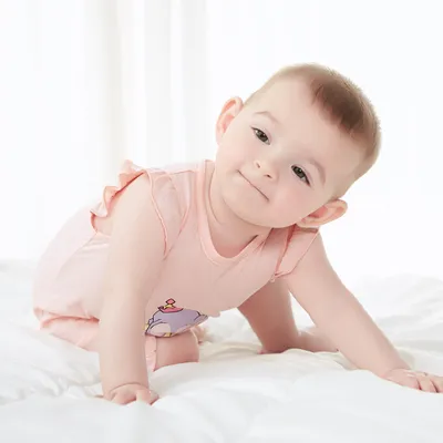 Baby Jumpsuit Girl's Short Sleeve Newborn Jumpsuit