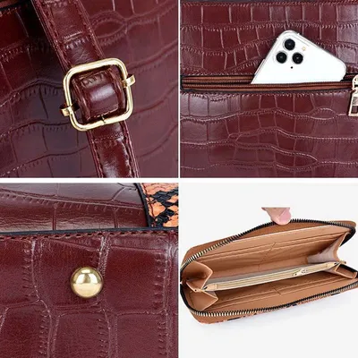 Single shoulderPattern Two-Piece Handbag Shoulder Bag