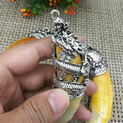 Fashion Personality Big Cat Tooth Craft Pendant