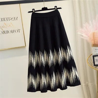 Women's Simple Splicing A-line Sweater Dress