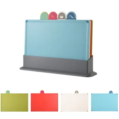 4-piece Cutting Board Set With Anti-slip Index And Support