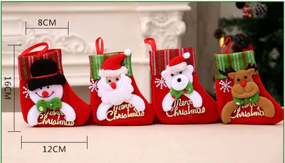 Christmas Decorations Santa Claus Socks Christmas Tree Pendant Christmas Socks Gift Bag Christmas Bag
