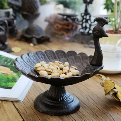 Vintage Creative Cast Iron Craft Decorative Dried Fruit Plate