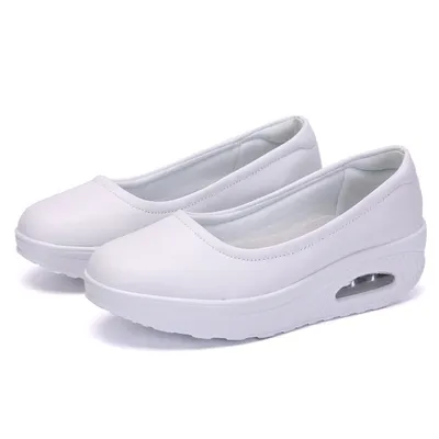 Plus size women's casual heightened wedge heel shoes