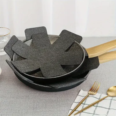 12 Pack Of Pot Protectors 3 Sizes For Perfect Stacking Of Pots, Pans, Bowls, Skillets, Glassware, Bakeware, Cookware And More PS Material, No Electricity Required