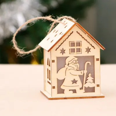 Christmas Led Light Wood Decoration