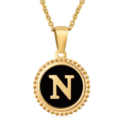 Fashion Stainless Steel Letter Necklace Female