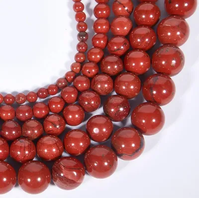Natural Red Jasper Loose Bead Bracelet Accessories