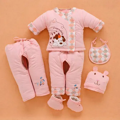 New Six-piece newborn baby cotton suit