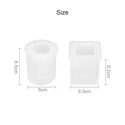 Silicone Mold Resin Epoxy Crystal Crafts Making Brush Pot Pen Holder Mould DIY
