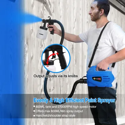 800ML Paint Spray Painter For Spring 650W Paint Sprayer Machine 800ML Per Min Output