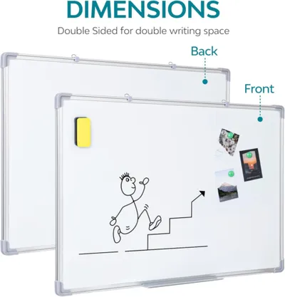 MAGNETIC WHITEBOARD SMALL LARGE WHITE BOARD DRY WIPE NOTICE OFFICE SCHOOL HOME