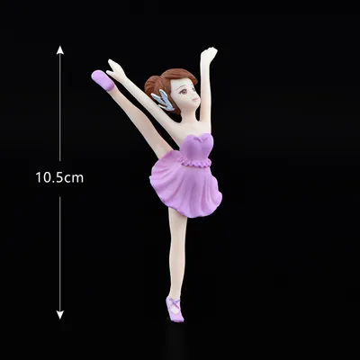 Craft Ballet Girl PVC Plastic Keychain Accessory
