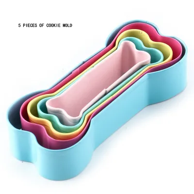 Colorful Stainless Steel Dog Bone Biscuit Mold