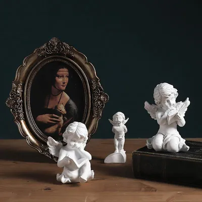 American resin living room small sculpture angel craft decoration