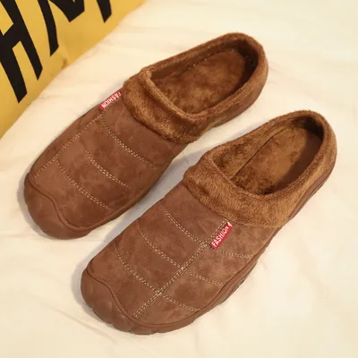 Bag heel semi-drag cotton shoes
