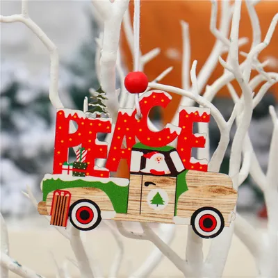 New Christmas Wooden Creative Pendant Decoration Supplies