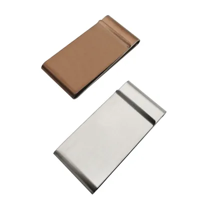 Big Wallet New Crafts Stainless Steel Wallet Double-sided Bill Holder Portable Coin Wallet