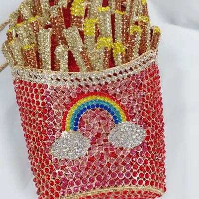 FrenchFrench fries diamond wisp empty metal bag