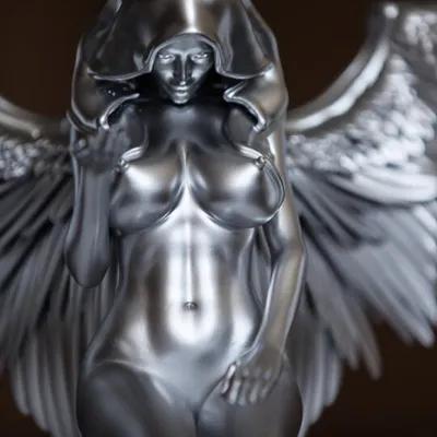Silver Angel Wings Resin Craft Desktop Ornaments